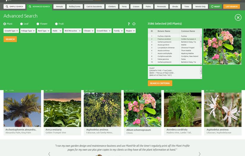 PlantFile - Botany Learning Site screenshot 1